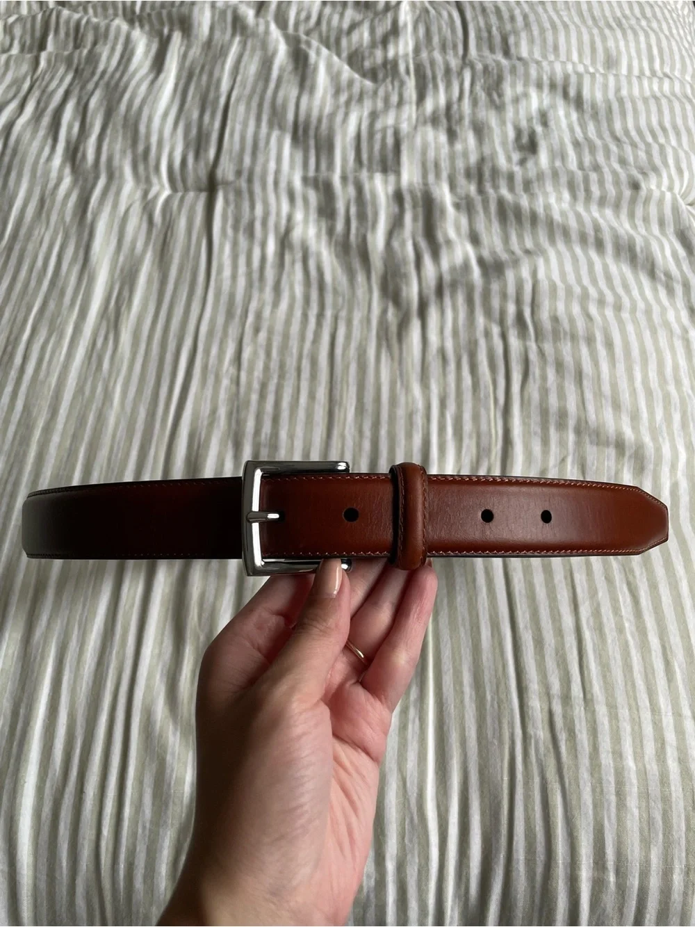 Men’s J Crew Genuine Leather Belt Size 32 Brown